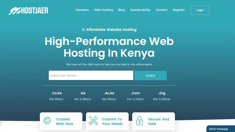 Hostjaer best web hosting providers in kenya